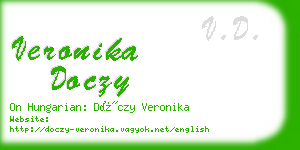 veronika doczy business card